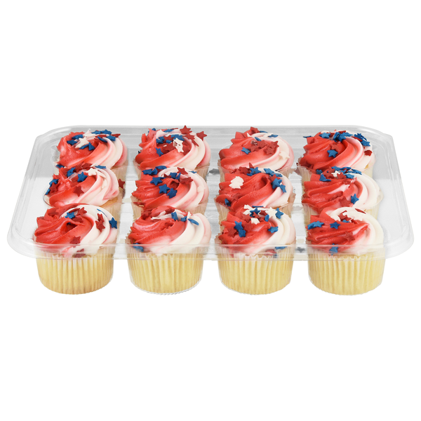 Hannaford Mini Patriotic Gold Cupcakes - 12 ct
