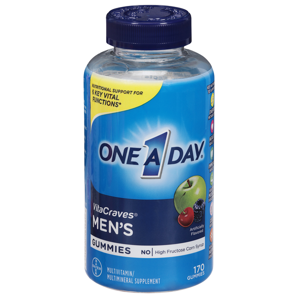 One A Day Men's VitaCraves Multivitamin Supplement Gummies
