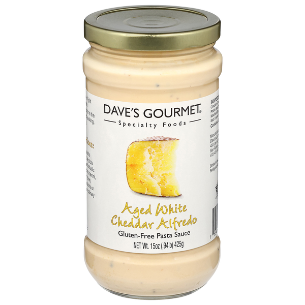 Dave's Gourmet Gluten Free Aged White Cheddar Alfredo Pasta Sauce