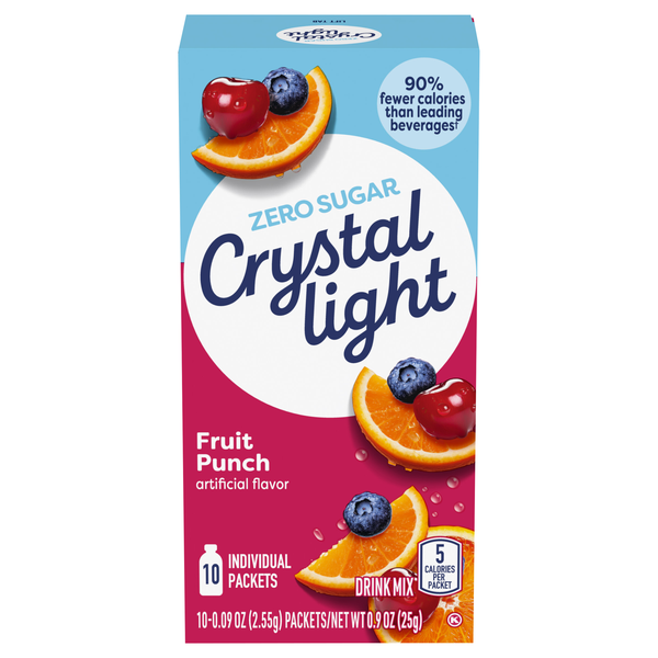 Crystal Light Fruit Punch Flavor Drink Mix Packets - 10 ct