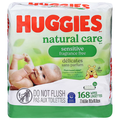 Huggies Natural Care Sensitive Fragrance Free Baby Wipes 56 ct ea- 3 pk