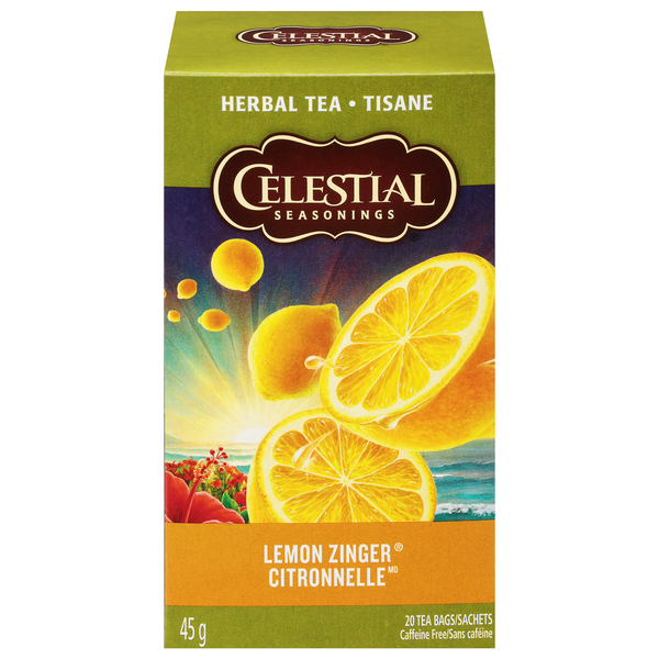 Save on Celestial Seasonings Lemon Zinger Herbal Tea Bags Caffeine Free