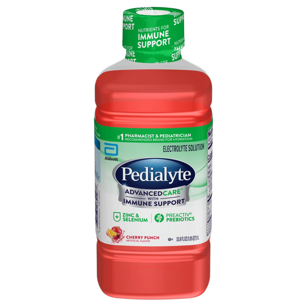 Pedialyte Cherry Punch Electrolyte Solution with Immune Support