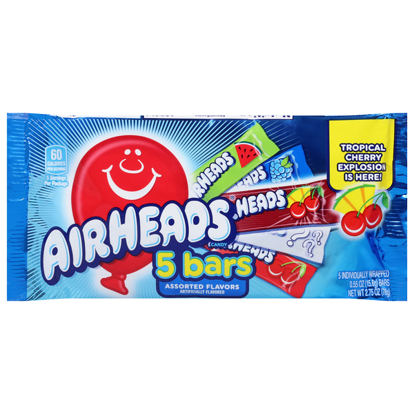 Airheads Assorted Flavors Bars Chewy Candy - 5 ct