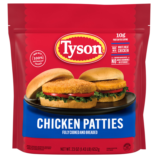 Tyson Fully Cooked Chicken Patties Frozen