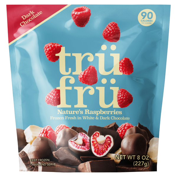 Tru Fru Nature's Raspberries in White & Dark Chocolate Frozen