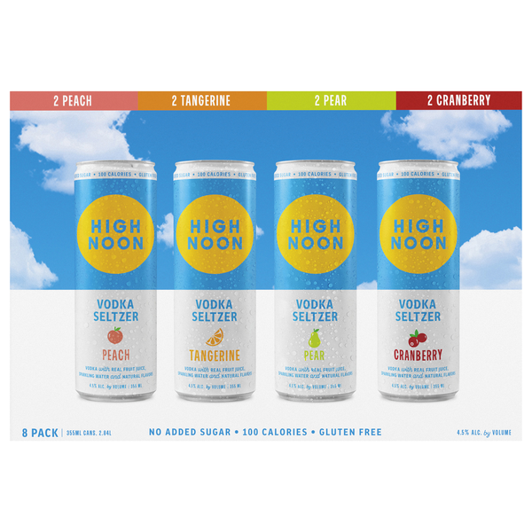 High Noon Day Pack Vodka Seltzer Variety - 8 pk