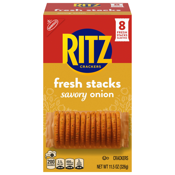 RITZ Fresh Stacks Savory Onion Crackers - 8 ct
