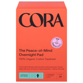 Cora Organic Unscented Overnight Maxi Pads with Wings