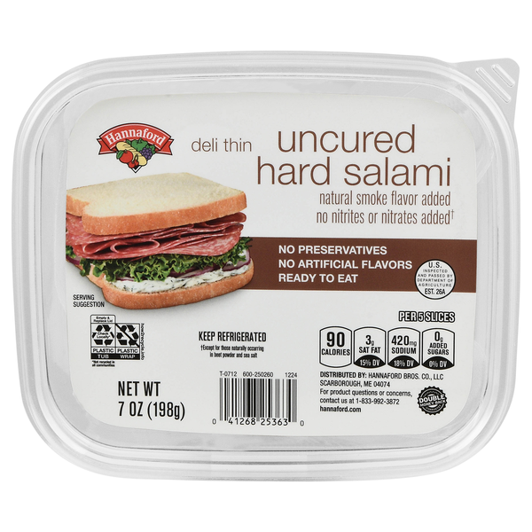 Hannaford Deli Thin Hard Salami