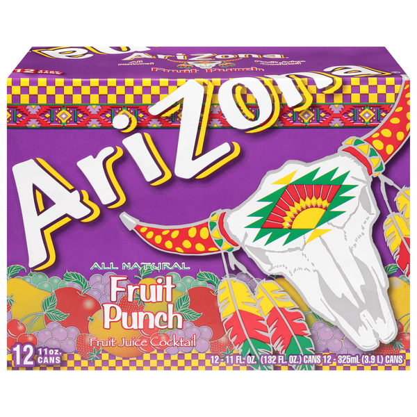 AriZona All Natural Fruit Punch Juice Cocktail - 12 pk