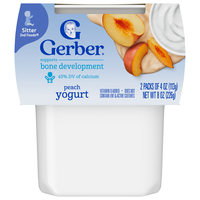Gerber Snacks 2nd Baby Food Peach Yogurt Blends - 2 ct