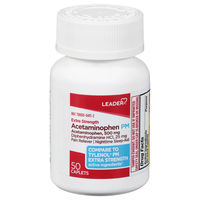 Leader Extra Strength 500 mg PM Acetaminophen Caplets