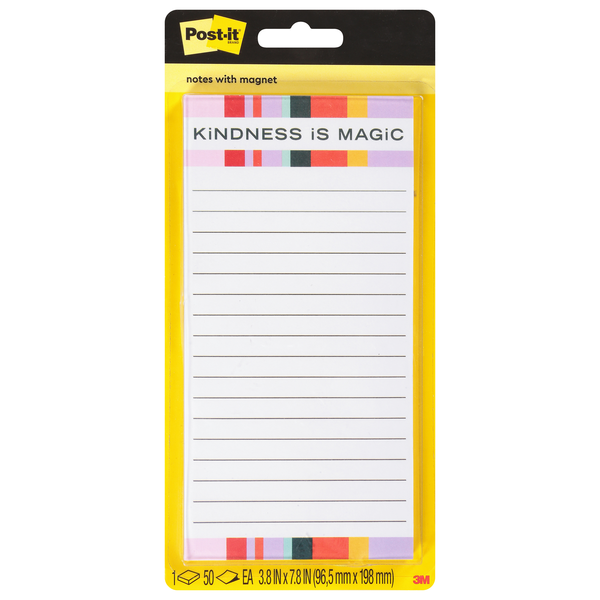 Post-It Notes with Magnet Kindness is Magic - 50 Sheets/Pad