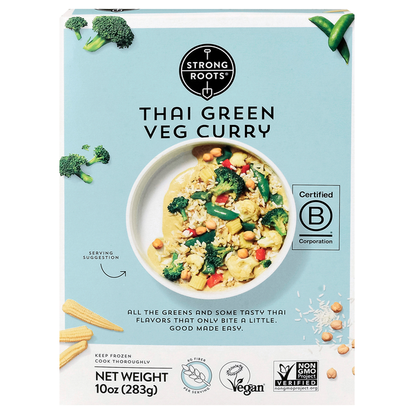 Strong Roots Vegan Thai Green Veg Curry Frozen Meal