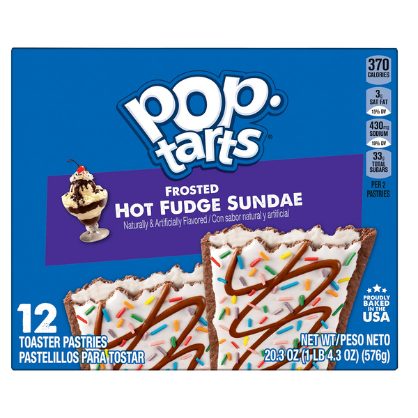 Pop-Tarts Frosted Hot Fudge Sundae Toaster Pastries - 12 ct