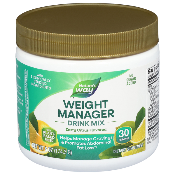 Nature's Way No Sugar Added Zesty Citrus Weight Manager Drink Mix