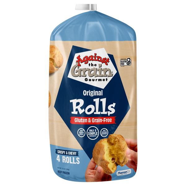 Against The Grain Gluten Free & Grain Free Original Rolls - 4 ct Frozen