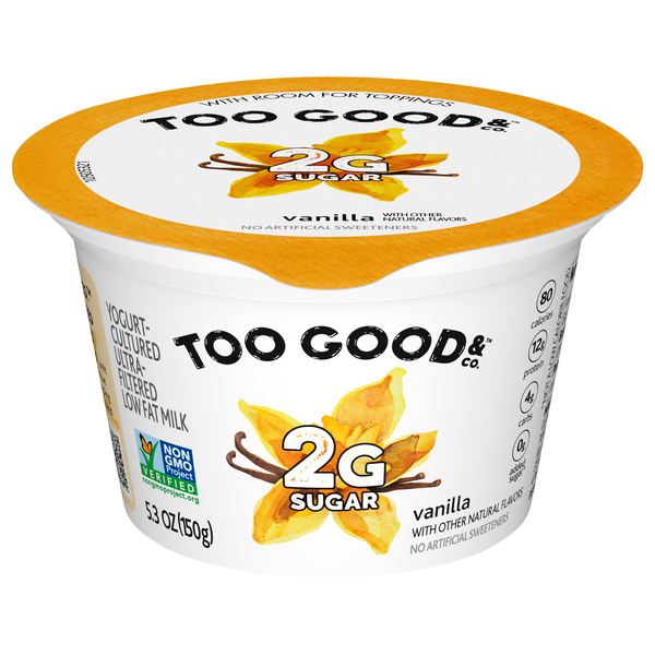 Save on Too Good & Co. Low Sugar Low Fat Vanilla Greek Yogurt Cup Order