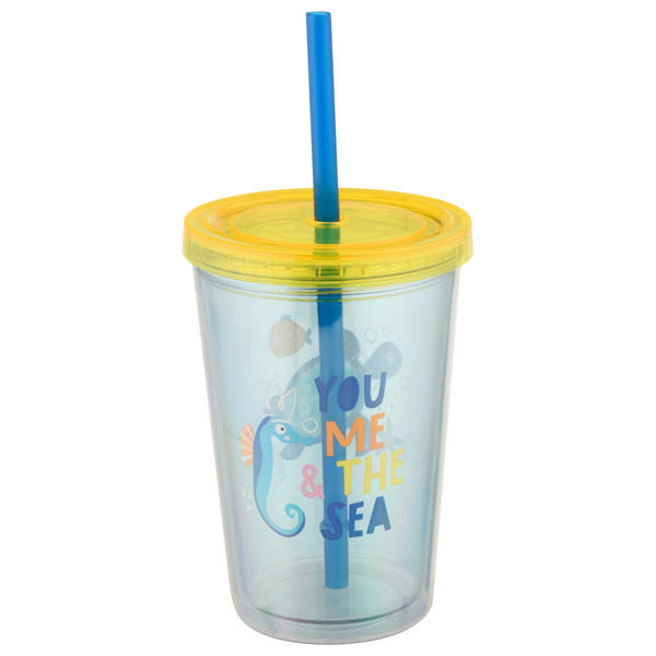 Smart Living Tumbler with Lid You Me & The Sea Seahorse