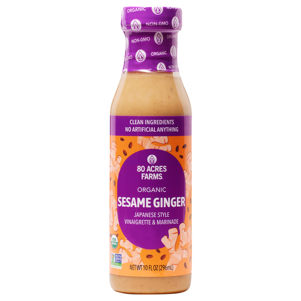 80 Acres Farms Organic Sesame Ginger Japanese Style Vinaigrette & Marinade