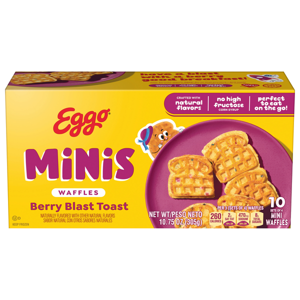 Eggo Minis Berry Blast Toast Waffles - 10 ct Frozen
