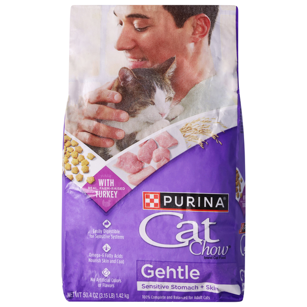 Purina Cat Chow Gentle Sensitive Stomach + Skin Turkey Adult Dry Cat Food