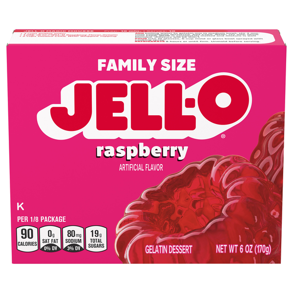 Jell-O Raspberry Flavored Gelatin Dessert Mix