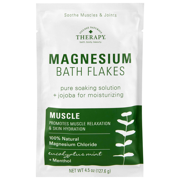 Village Naturals Therapy Magnesium Eucalyptus Mint + Menthol Bath Flakes