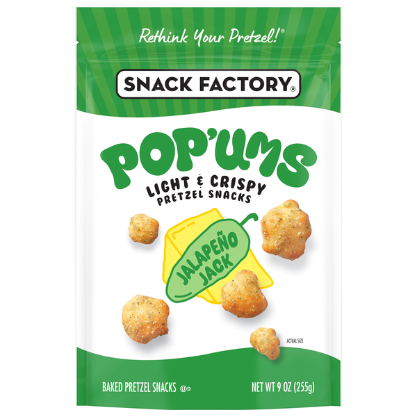 Snack Factory Pop'ums Jalapeno Jack Baked Pretzel Snacks