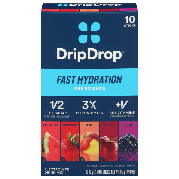 DripDrop Electrolyte Drink Mix Variety Pack - 10 ct