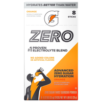 Gatorade Zero Sugar Orange Thirst Quencher Powder Sticks - 8 ct