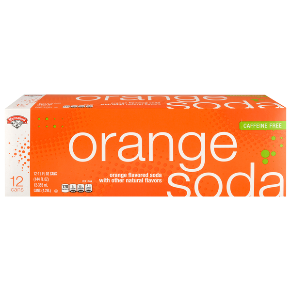 Hannaford Orange Soda Caffeine Free - 12 pk