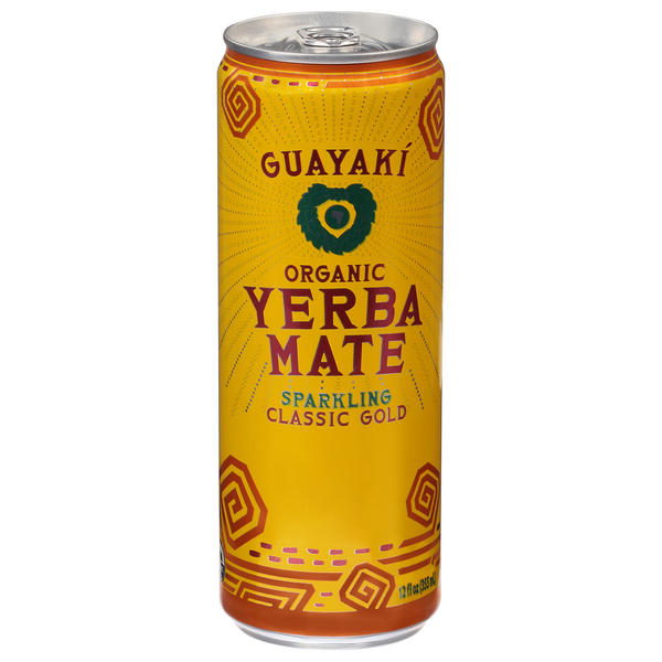 Guayaki Organic Sparkling Classic Gold Yerba Mate Herbal Tea