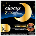 Always ZZZ Size L Light Scent Disposable Period Underwear