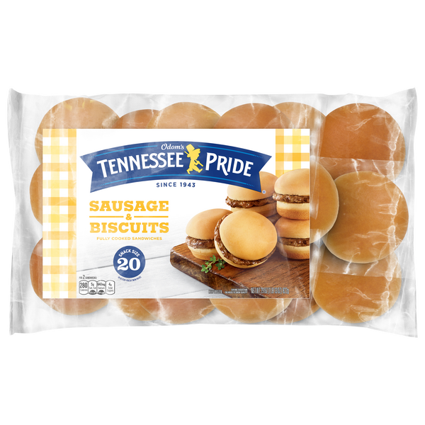 Odom's Tennessee Pride Snack Size Sausage & Biscuits Sandwiches - 20 ct