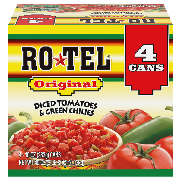 ROTEL Original Diced Tomatoes & Green Chilies - 4 ct