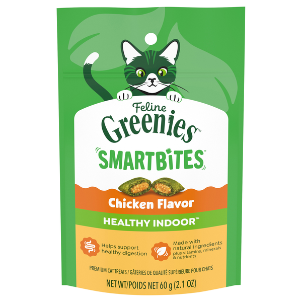Feline GREENIES SMARTBITES Healthy Indoor Chicken Flavor Cat Treats