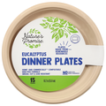 Nature's Promise Disposable Eucalyptus Dinner Plates 10.2 Inch
