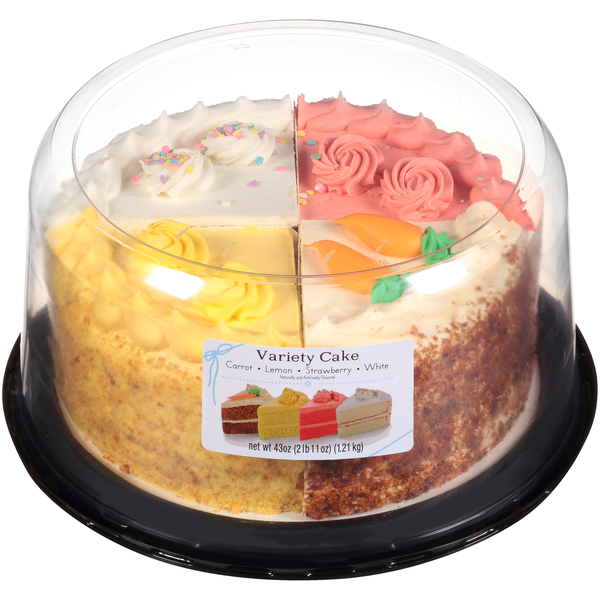 Rich's Variety Cake (Carrot Lemon Strawberry White) 8 Inch