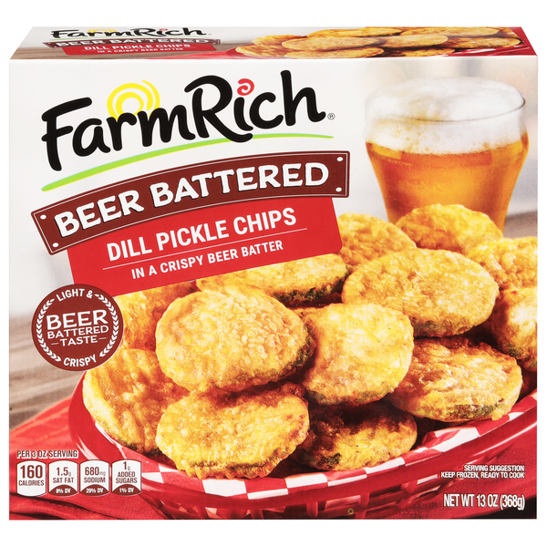 Farm Rich Beer Battered Dill Pickle Chips Frozen