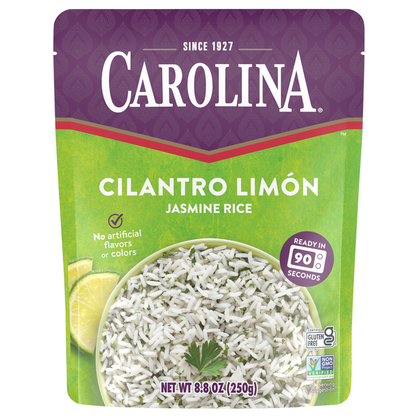 Carolina 90 Second Microwave Cilantro Limon Flavored Jasmine Rice