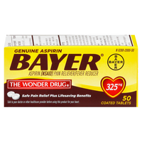 Bayer Aspirin Pain Relief/Fever Reducer 325 mg Coated Tablets