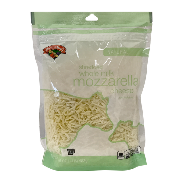 Hannaford Natural Shredded Whole Milk Mozzarella Cheese