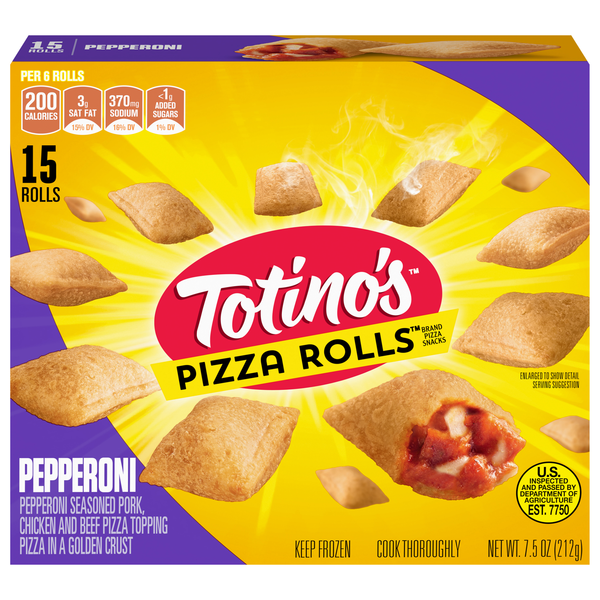 Totino's Pepperoni Pizza Rolls Snacks - 15 ct Frozen