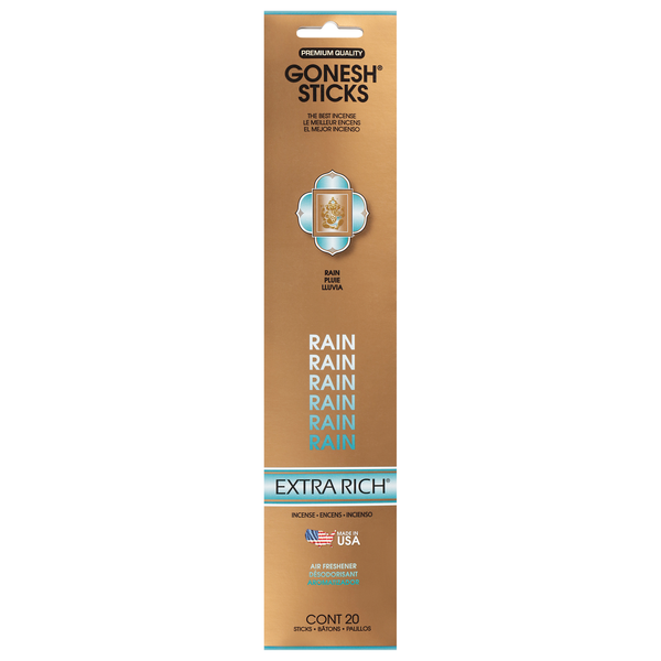 Gonesh Sticks Extra Rich Rain Incense Air Freshener