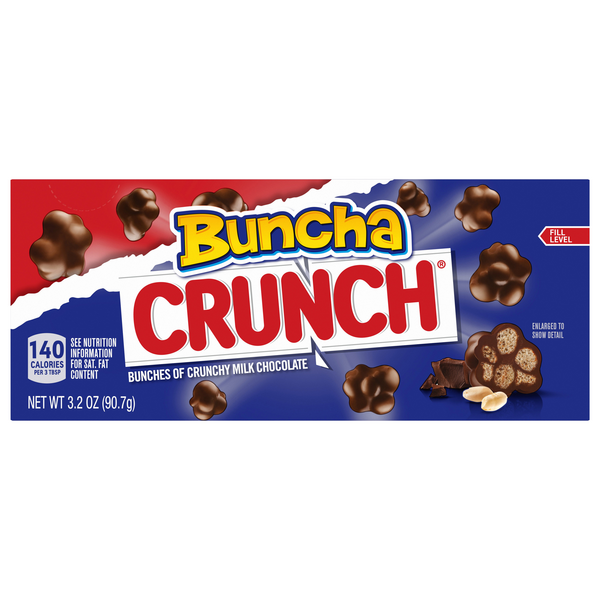 Buncha CRUNCH Milk Chocolate Candy with Crisped Rice Movie Theater Box