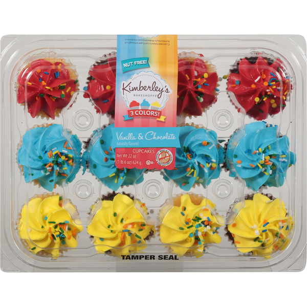 Kimberley's Bakeshoppe Nut Free Vanilla & Chocolate Cupcakes - 12 ct