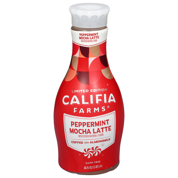 Califia Farms Peppermint Mocha Latte Flavored Almondmilk Coffee Creamer