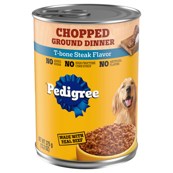 PEDIGREE Chopped Ground Dinner T-Bone Steak Adult Wet Dog Food